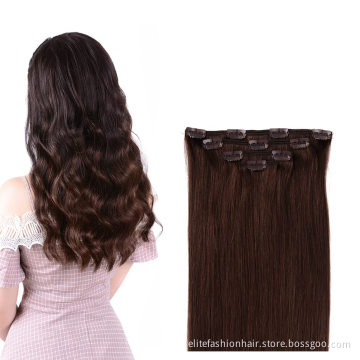 No shedding and tangle double drawn Remy Hair Extension for Women Natural Clip in Human Hair extensions Clip in Hair Extensions
